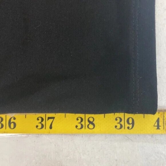 Chaps Black & White Cap Sleeve Dress Ruched Waist XL - Picture 7 of 7